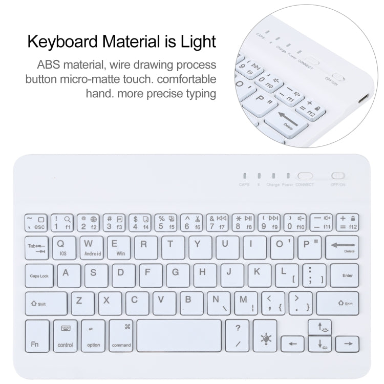 A06 Detachable Lambskin Texture Ultra-thin TPU Bluetooth Keyboard Leather Tablet Case with Stand For iPad mini 6 / mini 7, A06