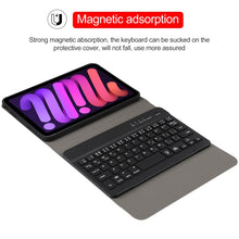 Load image into Gallery viewer, A06S Detachable Lambskin Texture Ultra-thin TPU Backlight Bluetooth Keyboard Leather Tablet Case with Stand For iPad mini 6 / mini 7