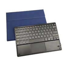 Load image into Gallery viewer, RK508C Detachable Magnetic Plastic Bluetooth Keyboard with Touchpad + Silk Pattern TPU Tablet Case for iPad 9.7 inch, with Pen Slot &amp; Bracket, RK508C