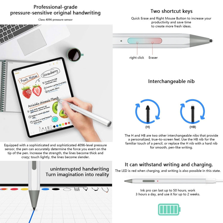 WR18 4096 Micro USB Pressure-Sensitive Stylus Pen