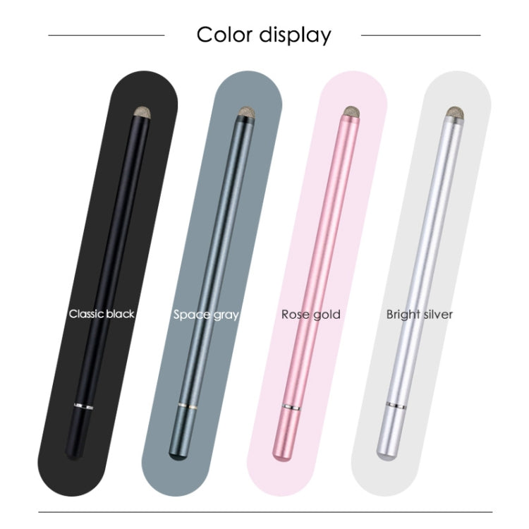 JD02 Universal Magnetic Pen Cap Pan Head + Fiber Cloth 2 in 1 Stylus Pen for Smart Tablets and Mobile Phones