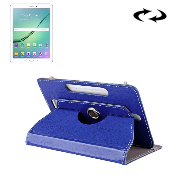 10 inch Tablets Leather Case Crazy Horse Texture 360 Degrees Rotation Protective Case Shell with Holder for Asus ZenPad 10 Z300C, Huawei MediaPad M2 10.0-A01W, Cube IWORK10, 10 inch Blue, 10 inch Magenta, 10 inch Purple, 10 inch Baby Blue, 10 inch Whit...