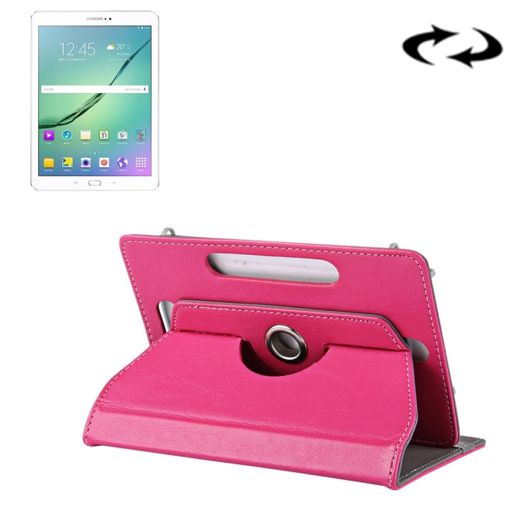 10 inch Tablets Leather Case Crazy Horse Texture 360 Degrees Rotation Protective Case Shell with Holder for Asus ZenPad 10 Z300C, Huawei MediaPad M2 10.0-A01W, Cube IWORK10, 10 inch Blue, 10 inch Magenta, 10 inch Purple, 10 inch Baby Blue, 10 inch Whit...