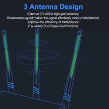 Load image into Gallery viewer, Tenda F3 Wireless 2.4GHz 300Mbps WiFi Router with 3*5dBi External Antennas, F3