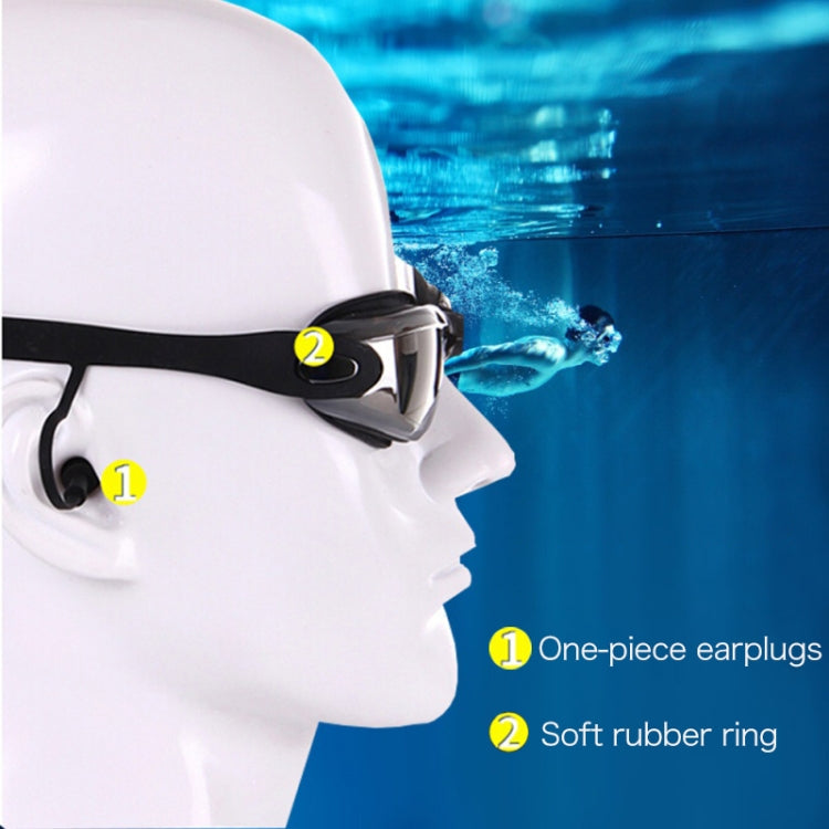 High-definition Waterproof Fogproof Swimming Goggles with Swimming Cap