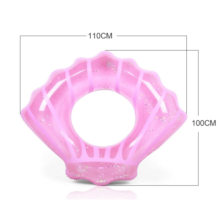 Shell Shape Inflatable Swimming Ring Lifesaving Ring Axillary Ring, Size: L,100x110cm