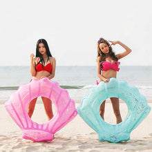 Load image into Gallery viewer, Shell Shape Inflatable Swimming Ring Lifesaving Ring Axillary Ring, Size: L,100x110cm