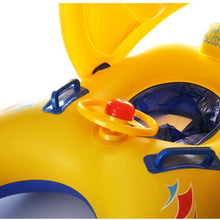 Load image into Gallery viewer, Water Fun Children Sunshade Swimming Circle Yacht, Size: 100x70cm, Yellow Pattern