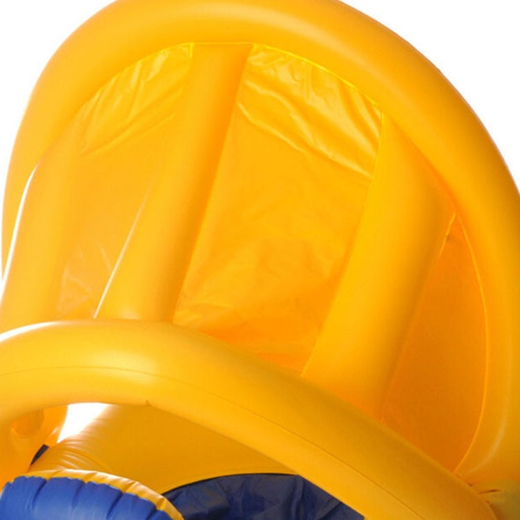 Water Fun Children Sunshade Swimming Circle Yacht, Size: 100x70cm, Yellow Pattern