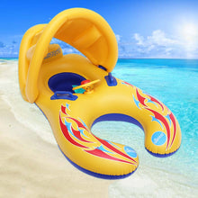 Load image into Gallery viewer, Water Fun Children Sunshade Swimming Circle Yacht, Size: 100x70cm, Yellow Pattern