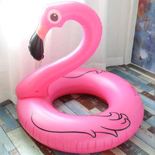 Load image into Gallery viewer, Summer Inflatable Flamingo Shaped Float Pool Lounge Swimming Ring Floating Bed Raft, Size: 90cm