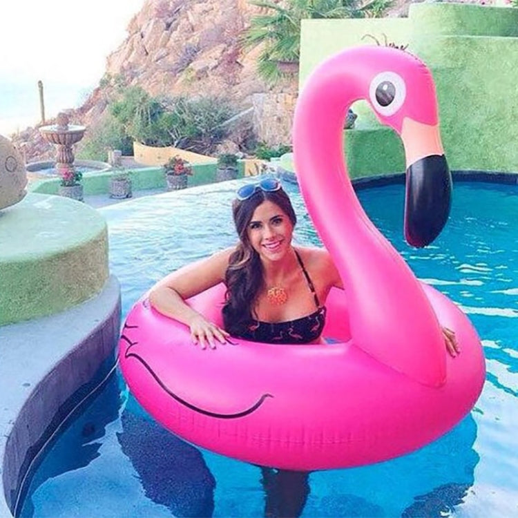 Summer Inflatable Flamingo Shaped Float Pool Lounge Swimming Ring Floating Bed Raft, Size: 90cm