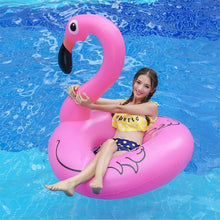 Load image into Gallery viewer, Summer Inflatable Flamingo Shaped Float Pool Lounge Swimming Ring Floating Bed Raft, Size: 120cm