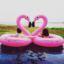 Load image into Gallery viewer, Summer Inflatable Flamingo Shaped Float Pool Lounge Swimming Ring Floating Bed Raft, Size: 120cm