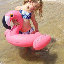Load image into Gallery viewer, Kids Summer Water Fun Inflatable Flamingo Shaped Pool Ride-on Swimming Ring Floats, Outer Diameter: 87cm