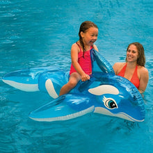 Load image into Gallery viewer, Summer Water Fun Inflatable Blue Whale Shaped Pool Ride-on Swimming Ring Floats, Size: 151*117cm