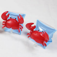 Load image into Gallery viewer, Children Inflatable Red Crabs Shape Arm Bands Floatation Sleeves Water Wings Swimming Floats, Size: 16x20x15cm