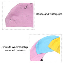 Load image into Gallery viewer, Adult Waterproof PU Coating Stretchy Swimming Cap Keep Long Hair Dry Ear Protection Swim Cap