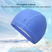 Load image into Gallery viewer, Adult Waterproof PU Coating Stretchy Swimming Cap Keep Long Hair Dry Ear Protection Swim Cap