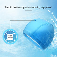 Load image into Gallery viewer, Adult Waterproof PU Coating Stretchy Swimming Cap Keep Long Hair Dry Ear Protection Swim Cap