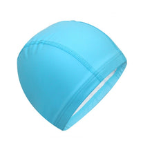 Load image into Gallery viewer, Adult Waterproof PU Coating Stretchy Swimming Cap Keep Long Hair Dry Ear Protection Swim Cap