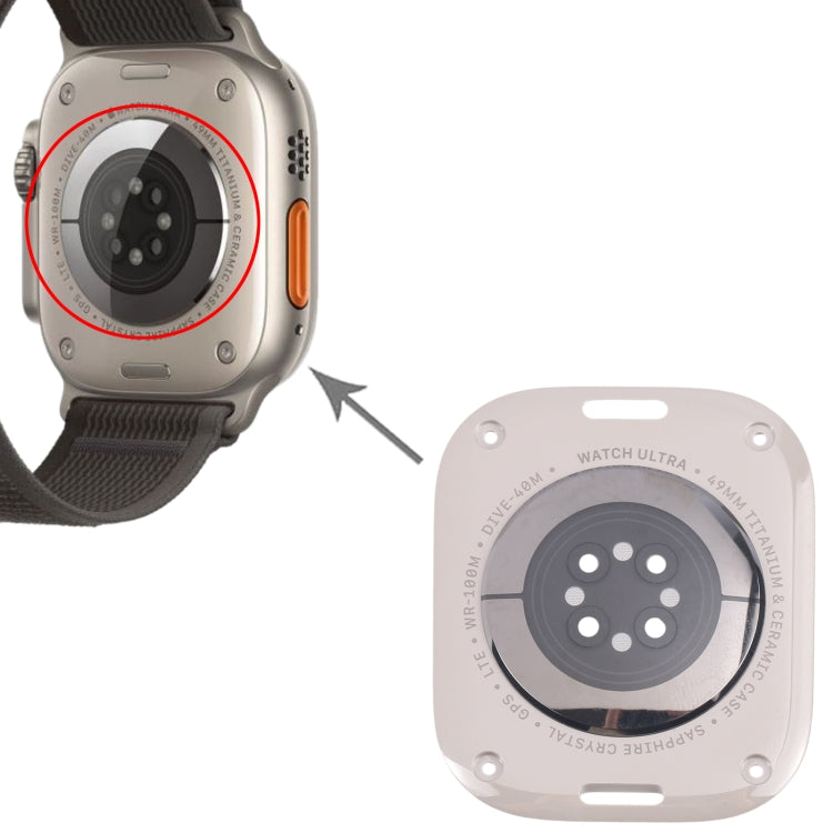 For Apple Watch Ultra 2 49mm A2986 A2987 LTE Version Glass Back Cover, For Apple Watch Ultra 2 49mm LTE
