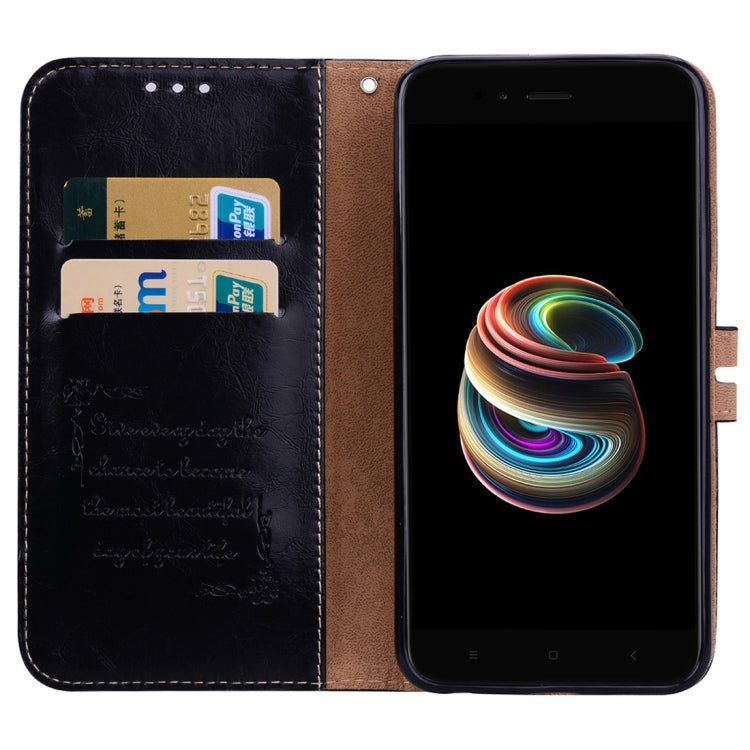 For Xiaomi  Mi A1 & 5X Business Style Oil Wax Texture Horizontal Flip Leather Case with Holder & Card Slots & Wallet & Lanyard