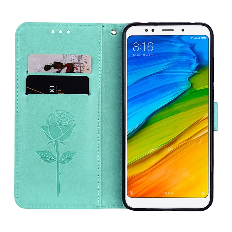 For Xiaomi Redmi 5 Plus Rose Embossed Horizontal Flip Environmental PU Leather Case with Holder & Card Slots & Wallet, For Xiaomi Redmi 5 Plus