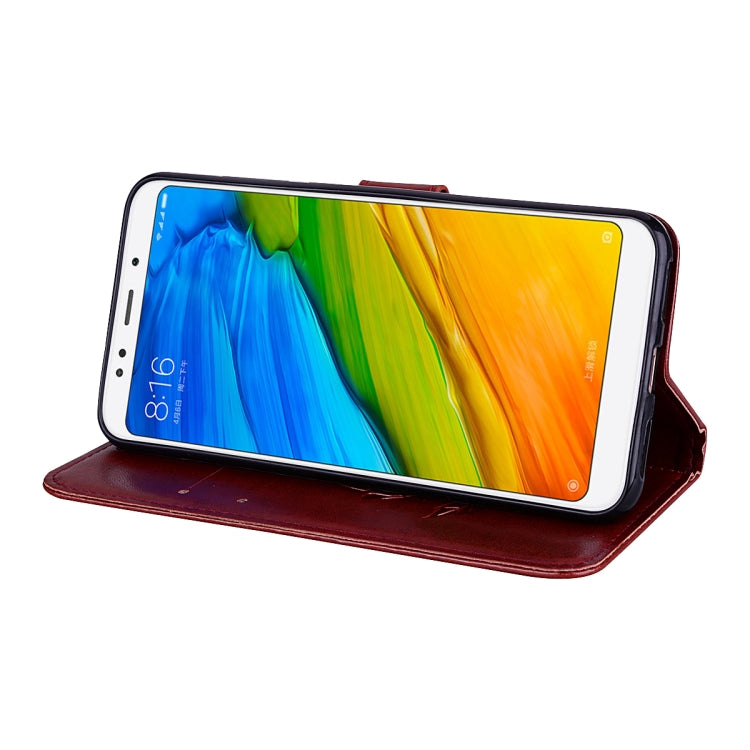 For Xiaomi Redmi 5 Plus Rose Embossed Horizontal Flip Environmental PU Leather Case with Holder & Card Slots & Wallet