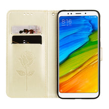 Load image into Gallery viewer, For Xiaomi Redmi 5 Rose Embossed Horizontal Flip Environmental PU Leather Case with Holder &amp; Card Slots &amp; Wallet