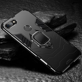 PC + TPU Shockproof Protective Case with Magnetic Ring Holder for Xiaomi Mi 8 Lite, For Xiaomi Mi 8 Lite