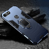 PC + TPU Shockproof Protective Case with Magnetic Ring Holder for Xiaomi Mi 8 Lite