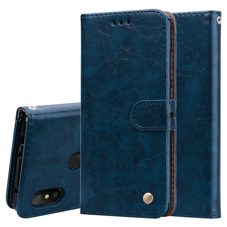 Business Style Oil Wax Texture Horizontal Flip Leather Case for Xiaomi Redmi Note 6 Pro, with Holder & Card Slots & Wallet