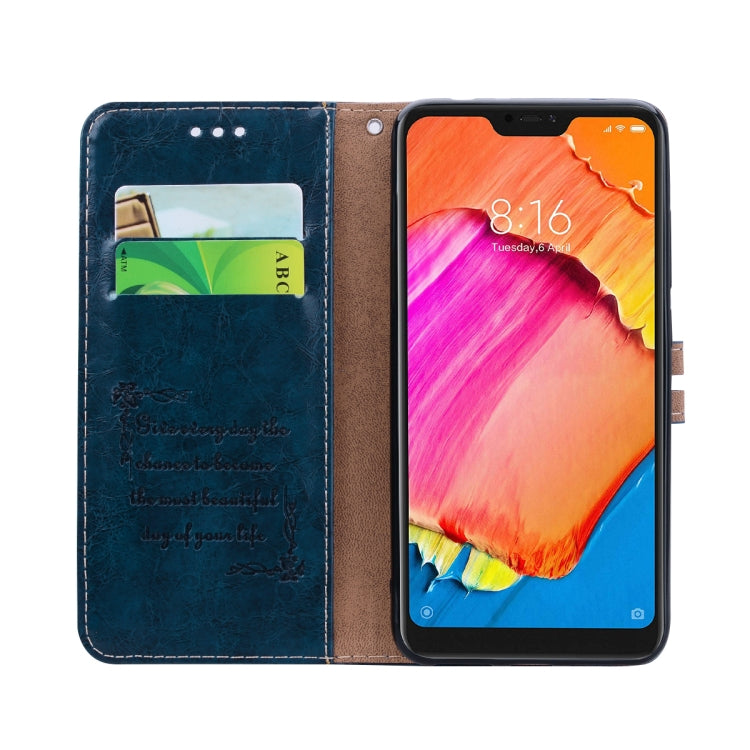 Business Style Oil Wax Texture Horizontal Flip Leather Case for Xiaomi Redmi Note 6 Pro, with Holder & Card Slots & Wallet