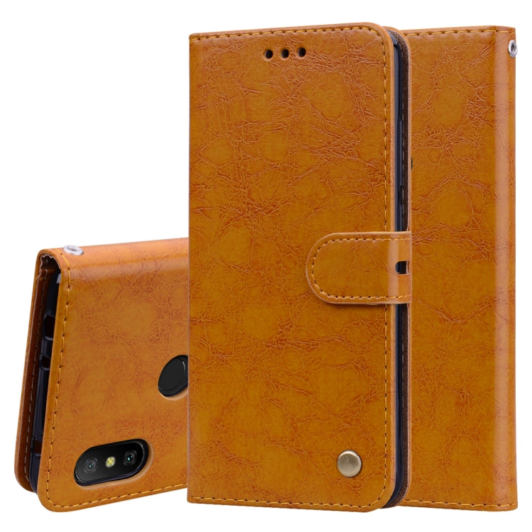 Business Style Oil Wax Texture Horizontal Flip Leather Case for Xiaomi Redmi Note 6 Pro, with Holder & Card Slots & Wallet, For Xiaomi Redmi Note 6 Pro