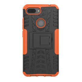 Shockproof  PC + TPU Tire Pattern Case for Xiaomi Mi 8 Lite, with Holder