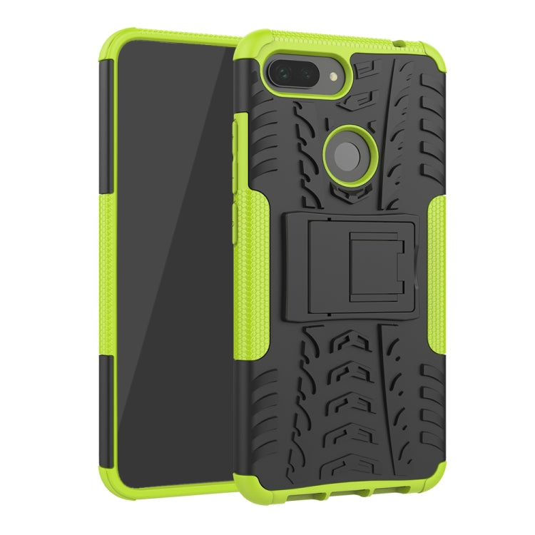 Shockproof  PC + TPU Tire Pattern Case for Xiaomi Mi 8 Lite, with Holder