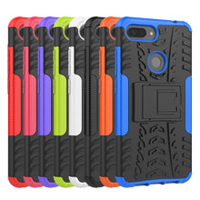 Load image into Gallery viewer, Shockproof  PC + TPU Tire Pattern Case for Xiaomi Mi 8 Lite, with Holder, For Xiaomi Mi 8 Lite