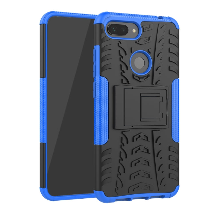 Shockproof  PC + TPU Tire Pattern Case for Xiaomi Mi 8 Lite, with Holder