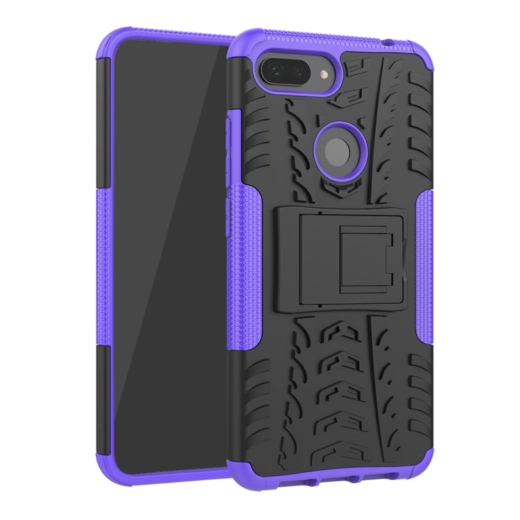 Shockproof  PC + TPU Tire Pattern Case for Xiaomi Mi 8 Lite, with Holder