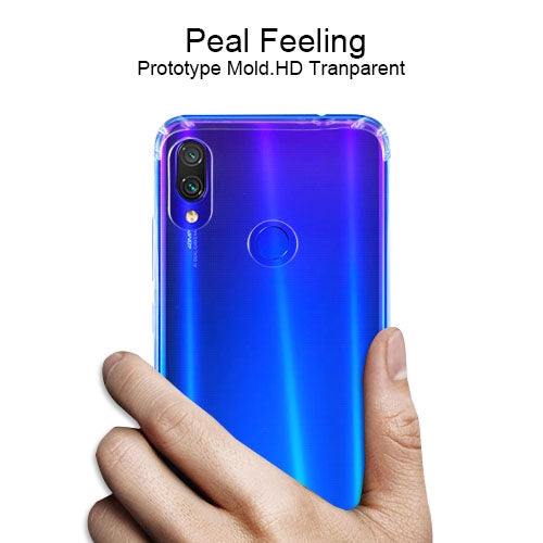For Xiaomi Redmi Note 7 Four-Corner Shockproof Ultra-Thin Transparent TPU Case