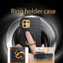 Load image into Gallery viewer, For Xiaomi Mi 11 6D Electroplated TPU Crocodile Pattern Magnetic Leather Case with Ring Holder