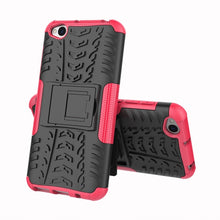 Load image into Gallery viewer, Tire Texture TPU+PC Shockproof Protective Case for Xiaomi Redmi Go, with Holder, For Xiaomi Redmi Go