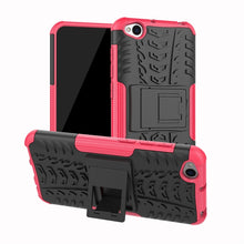 Load image into Gallery viewer, Tire Texture TPU+PC Shockproof Protective Case for Xiaomi Redmi Go, with Holder, For Xiaomi Redmi Go