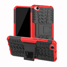 Load image into Gallery viewer, Tire Texture TPU+PC Shockproof Protective Case for Xiaomi Redmi Go, with Holder, For Xiaomi Redmi Go