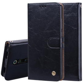 Business Style Oil Wax Texture Horizontal Flip Leather Case for Xiaomi Redmi K20 / K20 Pro, with Holder & Card Slots & Wallet, For Xiaomi Redmi K20 / K20 Pro