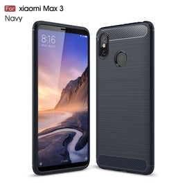 Brushed Texture Carbon Fiber Shockproof TPU Case for Xiaomi Mi Max 3, For Xiaomi Mi Max 3
