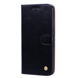 Business Style Oil Wax Texture Horizontal Flip Leather Case for Xiaomi Mi 8, with Holder & Card Slots & Wallet