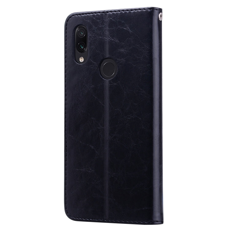 Business Style Oil Wax Texture Horizontal Flip Leather Case for Xiaomi Redmi 7, with Holder & Card Slots & Wallet, For Xiaomi Redmi 7