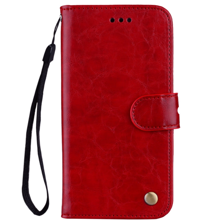 Business Style Oil Wax Texture Horizontal Flip Leather Case for Xiaomi Redmi 7, with Holder & Card Slots & Wallet